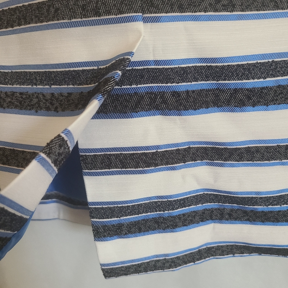 Kasper Women's Nolvelty Striped Slim Skirt in Mariner Blue Sz 18 - Picture 8 of 9